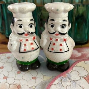 VINTAGE Chef Salt & Pepper Shakers